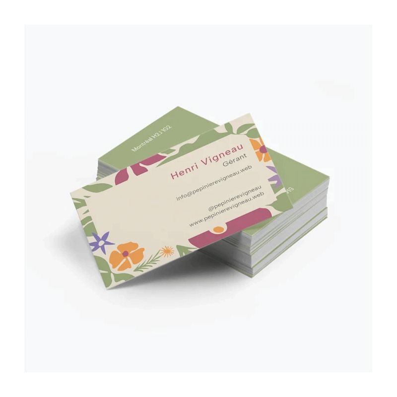 Cartes de visite standard, impression recto-verso Cartes de visite standard, impression recto-verso