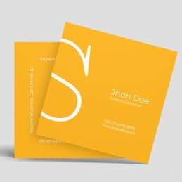 Cartes de visite papier classique, 65x65mm, impression recto-verso
