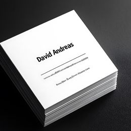 Cartes de visite papier classique, 65x65mm, impression recto seul
