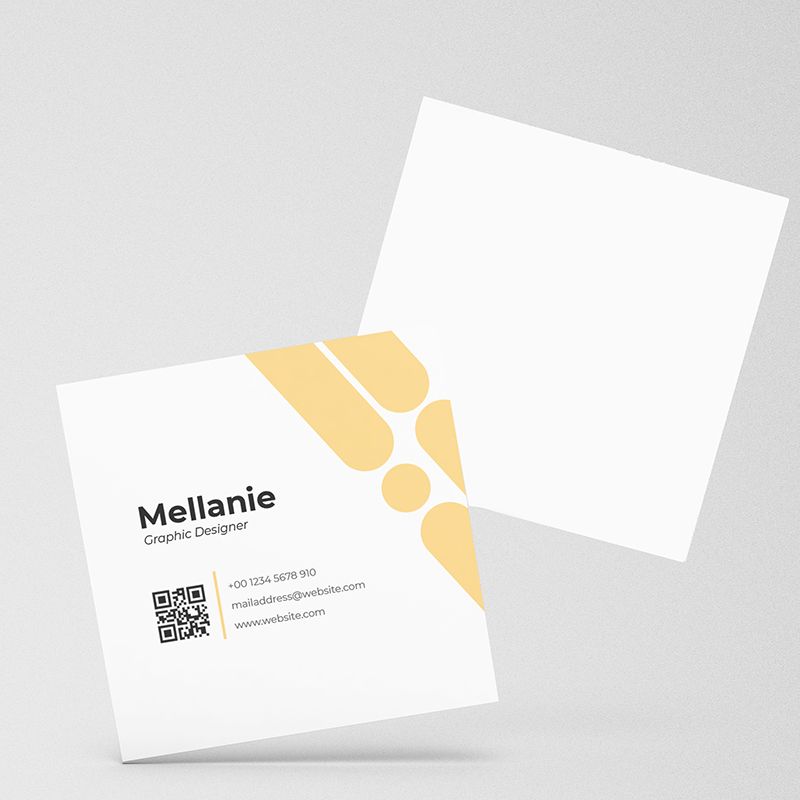 Cartes de visite papier naturel, 65x65mm, impression recto seul Cartes de visite papier naturel, 65x65mm, impression recto seul