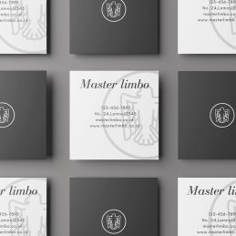 Cartes de visite papier naturel, 65x65mm, impression recto-verso