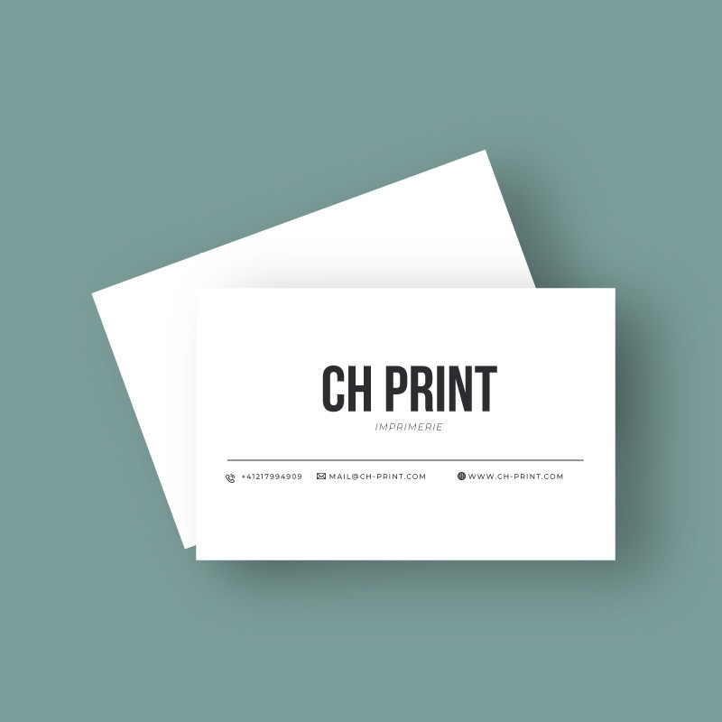 Cartes de visite papier naturel, 85x55mm, impression recto seul
