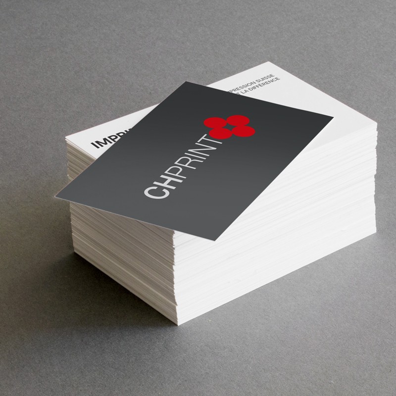 Cartes de visite papier classique, 85x55mm, impression recto-verso