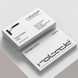 Cartes de visite papier classique, 85x55mm, impression recto-verso