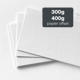 Cartes de visite papier naturel, 65x65mm, impression recto seul