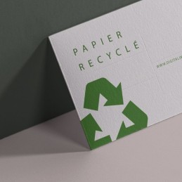 Cartes de visite papier recyclé, 85x55mm, impression recto-verso