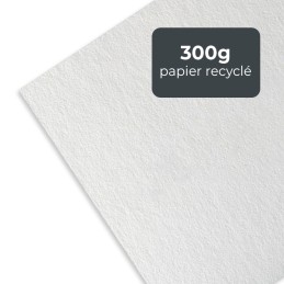 Cartes de visite papier recyclé, 65x65mm, impression recto seul