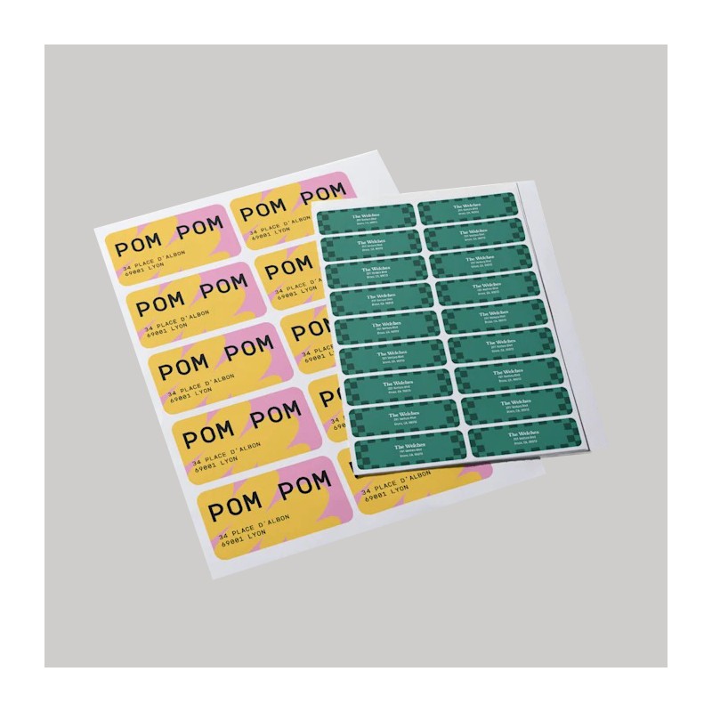 Étiquettes personnalisées autocollantes